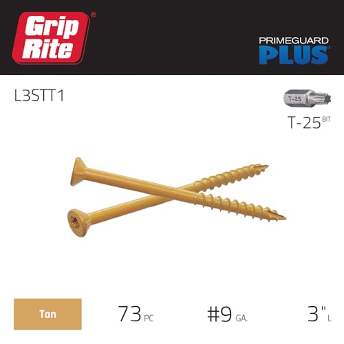 Grip-Rite L3STT1 Primeguard Plus #9 X 3 Wood To Wood Deck Screw thumb #1