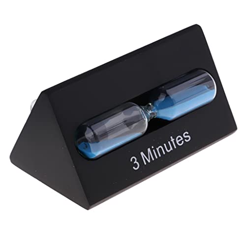 AMLESO Ampulheta colorida de 3/5/7 minutos, relógio de ampulheta de madeira natural 3 em 1, relógio