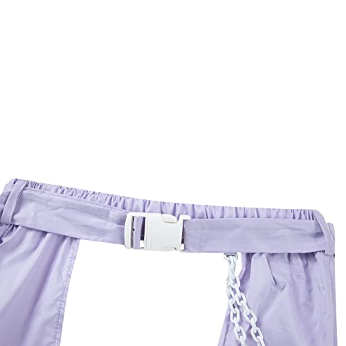 Sexy Buckle Bottomless Pants Women Hollow Out See Through Rave Chaps Hiphop Rock Crotch Pants Belted Cargo Trousers2