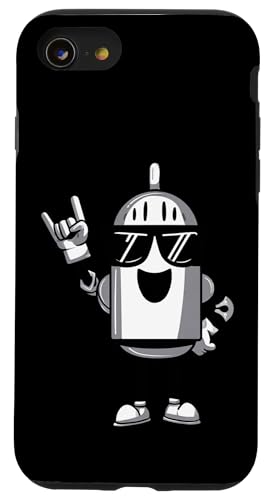 �N�[���ȃ��{�b�g ���b�N �n���h �T�C�� ���� �O���t�B�b�N �Ί� �}�X�R�b�g �X�}�z�P�[�X iPhone SE (2020) / 7 / 8 �p