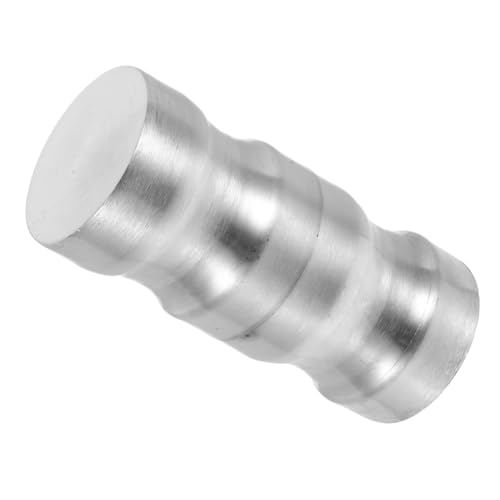 jojofuny Maniglia Per Porta Doccia in Lega Di Zinco Design Contemporaneo Pomello Rotondo Doppio Argento Satinato Facile Da Installare e Pulire Adatta Per Porte in Vetro Di Cucina e Bagno