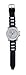 Charles Raymond Iced Oversized Hip Hop Bullet Rubber Band Mens Watch, That Shows Your Lust for Life - GJM0586 (7973 Black Silver)