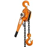 Engine Hoist,Alloy Steel Manual Lever Hoist With 2 Heavy-Duty Hooks,Dual-Pawl Braking Lever Hoist,Chain Hoist For Industrial And Construction Use(1ton-10ft)