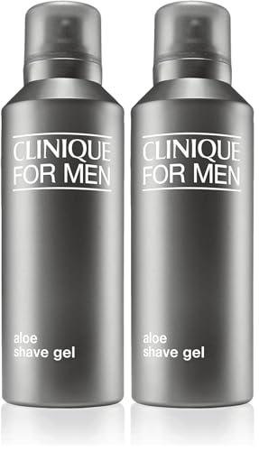 Clinique pour homme gel de rasage aloès lot de 2 soin rasage peau sensible gel lubrifiant 125ml