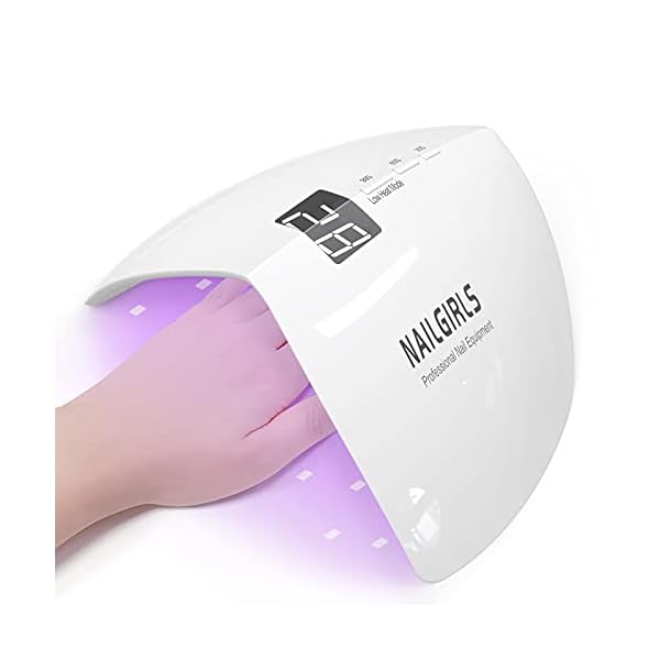 NAILGIRLS UV Light for Nails 54W Nail Dryer, UV Nail Lamp with 3 Timer Setting, UV Led Nail Lamp with Automatic Sensor, Professional Halloween Nail Art Tools Accessories