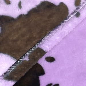 Image of Purple Throw Blanket for Girls, Cute Soft Small Fleece Blankets for Bed Nursery Stroller Crib, Lavender Purple Gifts for Girls Boys Birthday, 40 inchx50 inch