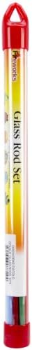 Fireworks Variety Color Opaque Glass Rods, Set of 15