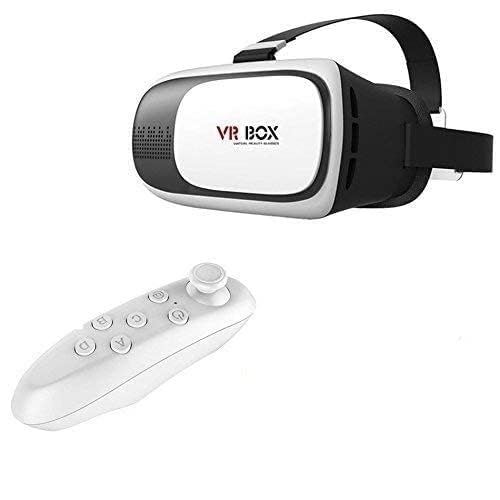 HD Virtual Reality Headset w/Controller/Gamepad,VR Headsets for iPhone/Android,3D VR Glasses for TV, Movies & Video Games-VR Goggles Compatible with iOS, Android Phones (BG33)