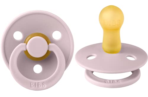 Image of BIBS Pacifiers | BPA-Free Natural Rubber Baby Pacifier | Made in Denmark | Pink Plum 2-Pack (0-6 Months)