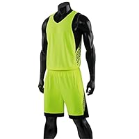Kit Maglia Da Basket Per Adulti HULG - Maglia Senza Maniche E Pantaloncini In Rete, Tessuto Traspirante In Poliestere