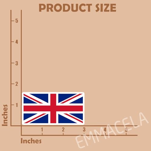 Image of (3PCS) United Kingdom Flag stickers, Countries Flag Stickers - Waterproof Vinyl Decals For Laptops, Tumblers, Water Bottles, Books, Scrapbooks, Size 3 x 1.7 Inch
