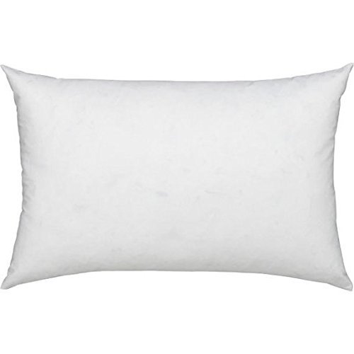 Image of ComfyDown 14x24 Throw Pillow Insert, Down & Feather Fill, 100% Cotton Cover, Made in USA - Premium Soft Lumbar Decorative Pillow Form Sham Stuffer for Bed, Sofa & Couch