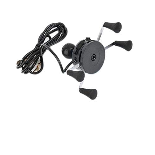 Bike OZ-MB1 Universal Mobile holder with USB Charger 360 Degree Rotating Bike Mobile Holder Motorcycle Black For Yamaha FZ-S-image-15