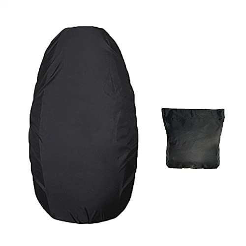 ihreesy Funda de Sillín de Moto,Funda de Asiento de Motocicleta de Diseño de Tela Oxford y PU Doble Cara 2 en 1,Cubierta de Asiento Moto Resistente al Desgaste para Todas Las Estaciones,Negro XXL