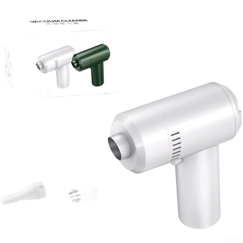 Aspiradora de mano inalámbrica, recargable por USB, aspiradora portátil inalámbrica con boquilla plana y cepillo para coche, mascotas, hogar, escritorio, silencioso, bajo ruido, 36-45 dB (A)