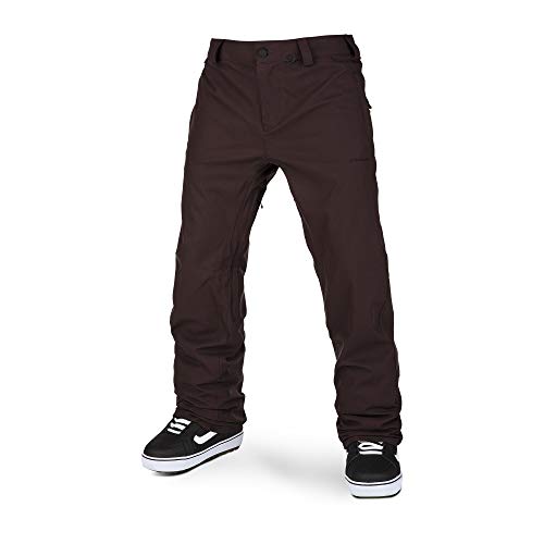 Volcom Freakin Snow Chino Pantalón, Hombre, Black Red, Xl