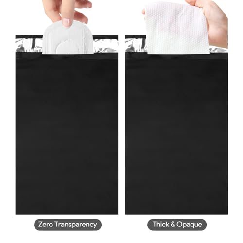 Image of 100 Pcs Sanitary Napkin Disposal Bags, Feminine Hygiene Period Bags for Tampons & Pads, Period Disposal for Teen Girls, Odor Blocker, Leak-Proof Sanitary Storage for Menstrual Products, Black