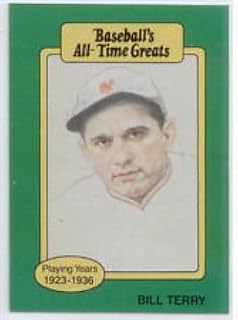 Bill Terry 1987 All Time Greats card