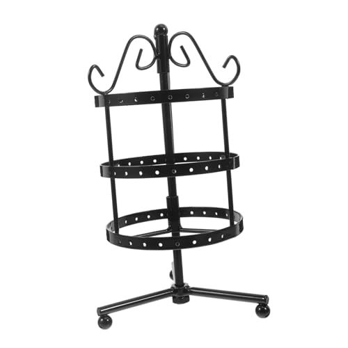 HAWILLOSCH Earring Holder Stand Circular Jewelry Organizer Necklace and Earring Storage Tower