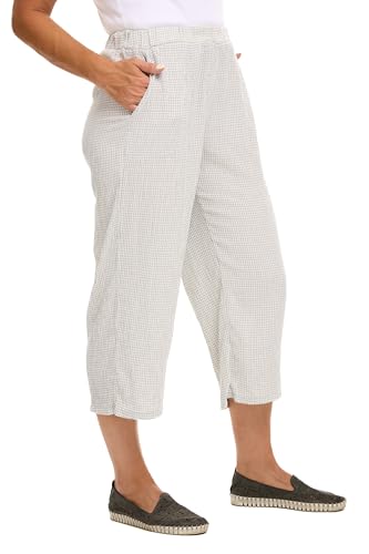Cut Loose Crinkle Check Easy Crop Pant Moonlight2