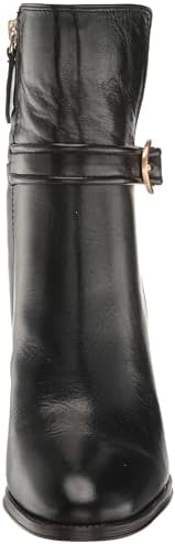 Franco Sarto Womens Informa Wren Buckle Detail Heeled Booties Black Leather 8.5 M | Image 1