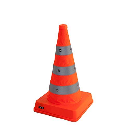 image for LED Traffic Safety Cone,Glovion Collapsible LED light Road Cones,Micro