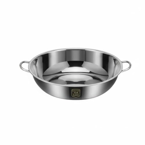 Casserole en acier inoxydable 34 cm à double compartiment pour fondue