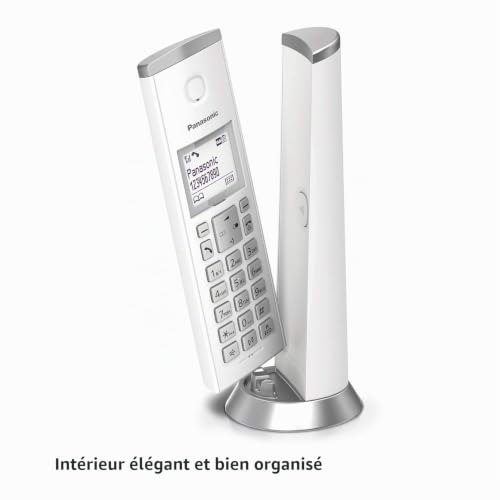 Téléphone Fixe Sans Fil Panasonic KX-TGK220GW – Répondeur, Identifiant Appelant, 120 Contacts - vue 4