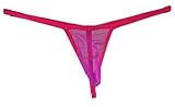 Mens Micro G String SHEER NAKED 6 Colors Hot Sexy (Medium, Fuscia Pink)