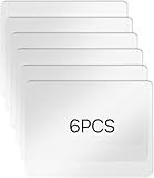 Dismok 6 Pcs Plastic Placemats - Waterproof Table Mats, Wipe Clean Clear Placemat for Kitchen Dining Painting Table Decoration Indoor Outdoor, 17’’×11’’