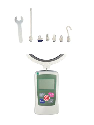 Dinamómetro manual para medir fuerza muscular con valor máximo de carga de 500 N (50 kg / 110 lb), modos de medición en tiempo real, pico y primer pico, y función de ajuste de límites superior e inferior miniatura 3