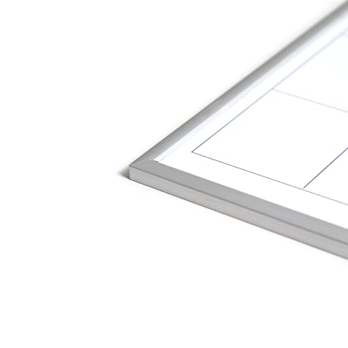 U Brands Magnetic Monthly Calendar Dry Erase Board, 16 X 20 Inches, Silver Aluminum Frame, Magnet And Marker Included (361U00-01),Silver Frame #TOP1