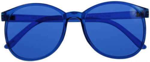 Color Therapy Glasses - Blue Round StyleRedesigned to be Sturdy