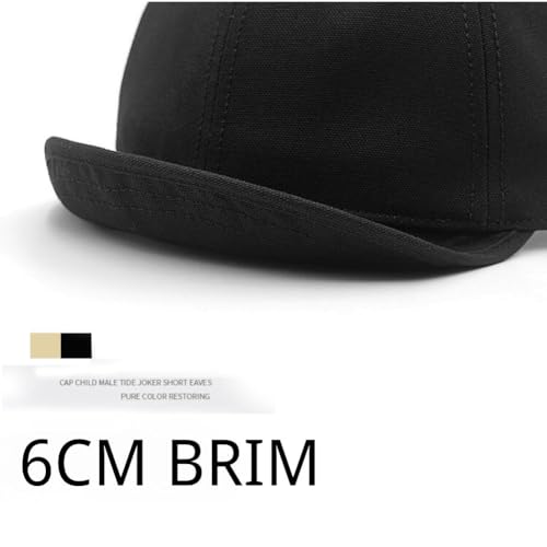 Image of FASHIXD XXL Up-Turn Short Brim Baseball Cap for Men Short Bill Trucker Hat Casual Peaked Cap