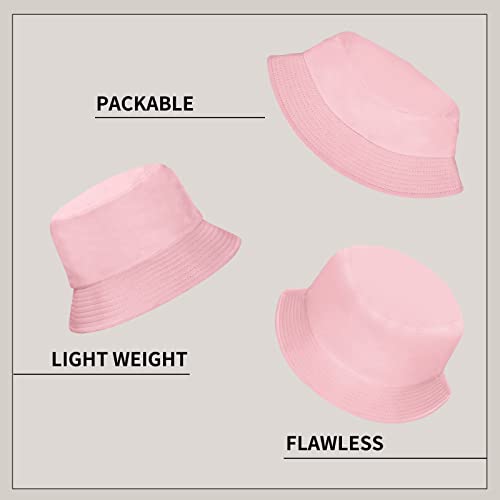 Image of Rosoz 1 & 2 Pack Bucket Hat for Women Men Summer Travel Beach Sun Hat Outdoor Cap Unisex Bucket Hats
