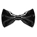Black Silk Pre-Tied Bow Tie