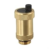Gdfnmogo Válvula de purga automática de latón para radiador Dn10 Dn15, sistema de calefacción de apagado para calefacción hidráulica central, radiador térmico, removedor de aire y accesorio de válvula