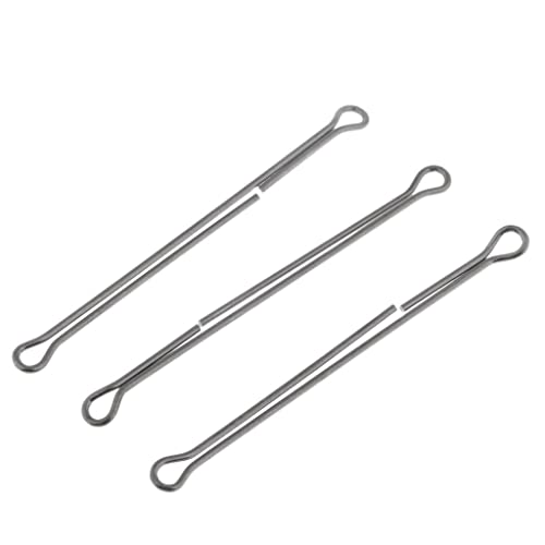 Leipupa 20Pcs Articulated Shank, Shanks Fly Tying - Silver, Length 45Mm #TOP1