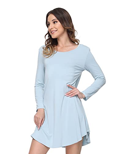 Image of GYS Womens Bamboo Viscose Nightgown Super Soft Lightweight Night Shirts for Sleeping