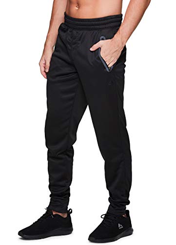 RBX Active Men s Workout Running Tapered Fleece Jogger Sweatpants with Pockets Fleece Black M