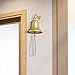 Heavy Duty Hanging Bell Dinner Bell Outdoor Bell Bracket Mount Wall Bell Indoor Rope Bell Ship/Boat/Nautical/Door/School/Reception/Home/Church Bell(Gold)