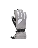 Gordini Women's AquaBloc Down Gauntlet Glove, Clay Grey/White, Large