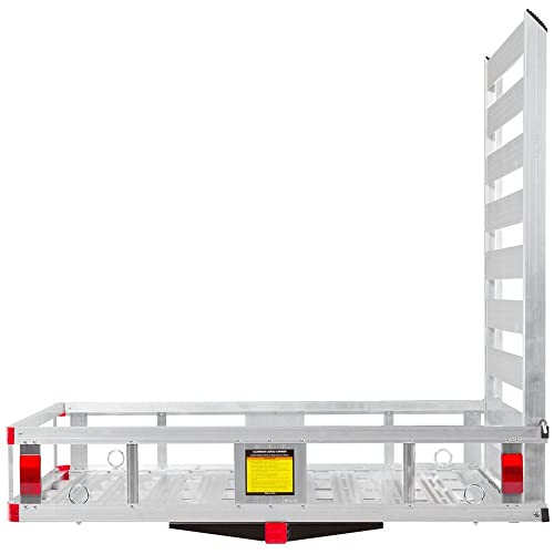 Silver Spring Hitch Cargo Carrier w/Ramp, 500 lb Cap, Aluminum Basket, Elevate Outdoor sold by Discount Ramps Amazon