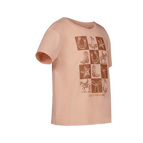 Image of Lucky Brand Girl's Short Sleeve Graphic T-Shirt, Tagless Cotton Tee with Fun Designs