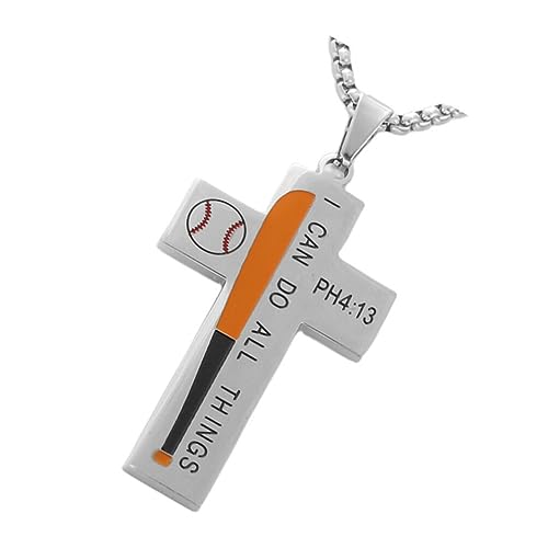 Collar cruz de béisbol para llevar al entrenamiento y lucir tu fe cristiana en el partido