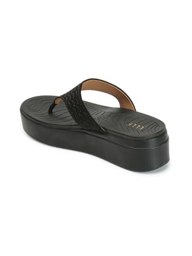 Image of ELLE Women's Embellished Platform Thong Sandals