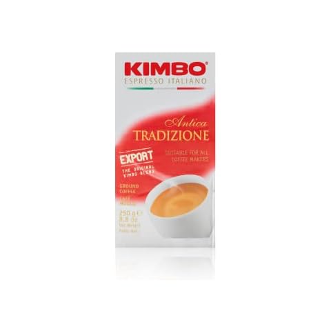 Kimbo, Espresso Antica Tradizione Export Ground Coffee, 250g Bag, 1 Cover