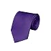 Solid Dark Purple color Formal Tie Satin Neckties by Tieguys