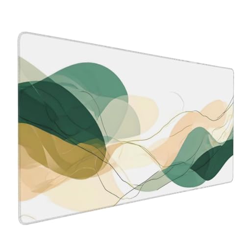 Alfombrilla Ratón n XXL 500x250x3 mm, Mouse Pad Verde Alfombrilla Escritorio con Superficie Suave y Base de Goma Antideslizante, Gaming Mousepad Mejora La Precisión y La Velocidad H-656
