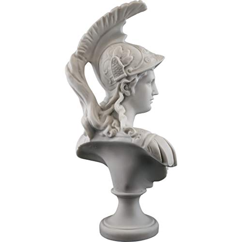 Top Collection Greek Goddess Athena Bust Statue - Daughter Of Zeus Roman Sculpture In White Marble Finish- Goddess Of War, Wisdom, And Justice- 13.5-Inch Figurine #TOP2